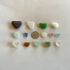 Genuine Beach Sea Glass Perfectly Heart-shaped Beautiful Colors Surf-tumbled