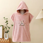 Baby Bathrobe Hooded Soft Coral Velvet Child Bath Towel Cute Cartoon Animal Warm