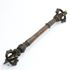 12 6 Inches Early 20th Century Tibetan Bronze Five-pronged Ritual Vajra  dorje 