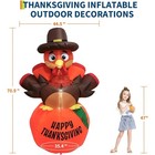 6ft Thanksgiving Inflatable Outdoor Decoration Led Turkey Pumpkin Blow Up Yard