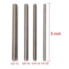 1 4 -20 Fully Threaded Rod Studs 5 Pack 5  Long Threaded Screw 304 Stainless    