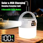 2 Pack Solar Portable Rechargeable Led Camping Lantern Lamp Usb Rechargeable Us