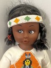 Vintage Native American Indian Girl 10    Doll Bead Necklace And Headband Rare