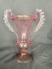 Antique  Cranberry   Rose      venetian Glass Vase     
