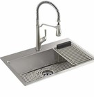 Kohler  33  Pro - Function   Dual Mount   Single Bowl Kitchen Sink   Combo Kit  