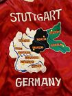 Vintage 50s Stuttgart Germany Youth Souvenir Jacket Sz 4-5 Sukajan Red Satin