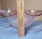 Vintage Mikasa Rosella Frosted Pink Flowers Ruffle Serving Bowl