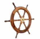 Nautical Brass Wooden Ship Wheel Steering Antique Teak Brass Vintage Gift 24 