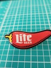 Vtg Miller Lite Beer Pepper       Logo White Plastic Tone Lapel Pin