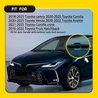 For 2018-2024 Toyota Camry Gloss Black Door Handle Covers W o Smartkey 1 10x