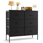 6-drawer Bedroom Dresser  Anti-tip Wide Storage Organizer  Modern Furniture Solu