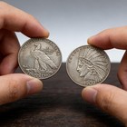 2pcs 1907 Antique Liberty Indian Head  10 Dollar Coin  Uncirculated Morgan Sil
