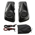 Black Hard Saddlebag Lids 6 5 Speakers For Harley Touring Road King 2014 2024