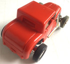 Aurora T-jet  1366 Hot Rod Coupe Red Solid Rivet Ho Slot Car 1960s Vtg