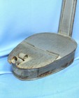 Tin Metal Miners Whale Oil Grease Lard Betty Lamp Hanging Mouse Ship Primitive