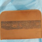 1950s Men   s Vintage Embossed Western Leather Vanity Kit Grooming Travel Case