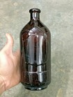 Old Vintage Apothecary Pharmacy Pill Medicine Unique Black Amber Glass Bottle