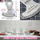 Xxgo 3 Pcs Diamond Grout Multitool Blade For Remover 3 Pcs  Silver