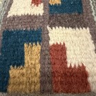 Vintage Handwoven Wool Mini Rug Sample Southwestern Style 4 5    W Fringe