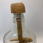 Folk Art Whimsy Bottle With Handmade Miniature Carpentry Tools Pick Axe Maul Saw