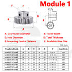 Module 1 Metal Worm Shaft Worm Gear Wheel C45 Steel 15 20 25 30 35 40 50 60tooth