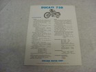 Vintage Ducati 750 Brochure 1973  