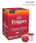 Folgers Classic Roast Coffee  Medium Roast  96ct  Free Shipping