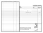 Automotive Repair Order And Invoice Receipt Form - 2 Part Carbonless Form  100 P