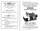 Singer 246-3 246-5 Sewing Machine Service Manual Spiral Bind  Tough Front   Back