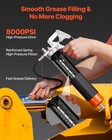 Vevor 8000 Psi Grease Gun 14 Oz Heavy Duty Grease Gun Includes 18 In Flex Hose