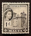 Travelstamps  1956 Malta Stamps Scott  248 Sg 268 Qeii Victory Church Mogh