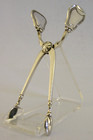 Rare Georg Jensen Sterling Silver Sugar Tongs Nips 1963 Old Danish Pattern