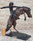 Wooly Chaps Frederic Remington Western Bronze Sculpture Statue Cowboy 23  X 23 