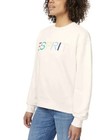 Nwt Esprit Women s Logo Fleece Crewneck Cream Viral 80 s Vintage S M L Xl Or Xxl