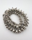 Vtg Navajo Sterling Silver 9mm-14mm Pearl Bench Saucer Bead Necklace 24  - 92 3g