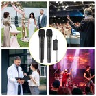 Wireless Microphone System Dual Channel Uhf Cordless Dynamic Mic Set  receiver