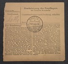 Wwii Nazi German 1945 Parcel Card Bodzanow Labor Camp Drutte Adolf Hitler Stamps