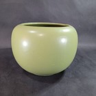 Vintage Mccoy Floraline Matte Green Pottery Vase Planter  406 6 Inch Tall