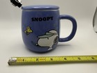 Peanuts Snoopy Blue Ceramic Mug With Lid   Character Spoon 2023