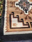 Antique Navajo Native American Pattern   Style Weaving Rug Textile 35 X 24  Vtg 