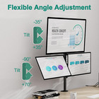 Triple Monitor Stand  Monitor Desk Mount For Three Screens Up To 32 Inch  Stacke
