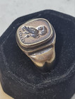 Owl Roman Style Handmade Bronze Ring Ancient Bronze Vintage Look Spqr