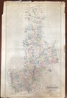 1870 Colton s Maine Penobscot County Hand Coloured Map 28  X 17 