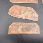 Lot Of 36 Vintage Letterpress Printers Metal Blocks Old 30 S 40 S Antique Car