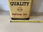 Vintage Quaker Quality Oil  2 Gallon Motor Oil Empty Metal Can Omaha Nebraska
