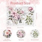 Rub On Transfers For Furniture Crafts Stickers - 6 Sheets Vintage Floral Rub    