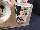 Disney Parks Mickey   Minnie Mouse Hearts Plastic Kids 5 Piece Dish Set New