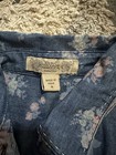 Nine West Vintage American Collection Denim Floral Button Down Shirt Blue S