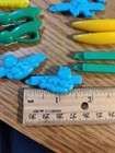  Vintage Lot  6 Pair Hair Barrettes  Snap Plastic Clip Bundle Small Multicolor