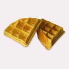 3x Artificial Waffles Fake Food Bread Model Home Party Bbq Decoration Props